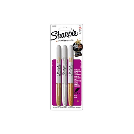 SHARPIE METALICO ORO BRONCE Y PLATA - Envío Gratuito