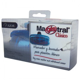 MARCADOR MAGISTRAL AZOR COLOR NEGRO MAS BORRADOR - Envío Gratuito