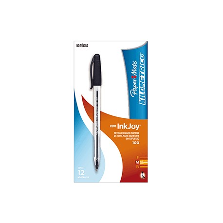 BOLIGRAFO KILOMETRICO 100 NEGRO PAQ/12 - Envío Gratuito