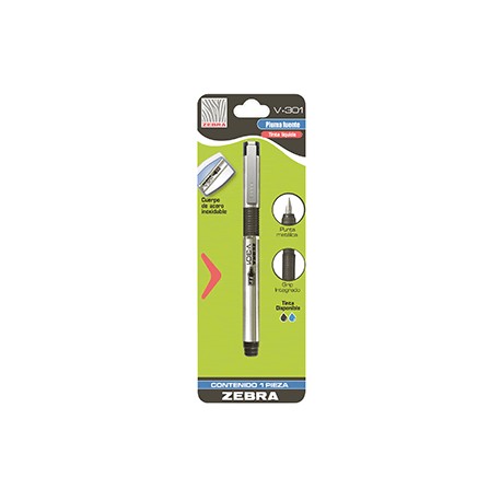 PLUMA FUENTE ZEBRA V-301 PIEZA - Envío Gratuito