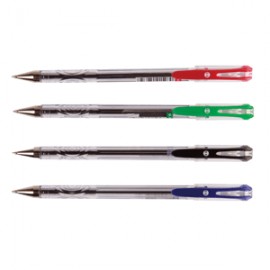PLUMA BALLPOINT TINTA GEL NEGRA AZUL ROJA 4 PIEZAS - Envío Gratuito