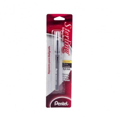REPUESTO P/BOLIGRAFO PENTEL NEGRO PUNTO MEDIANO - Envío Gratuito