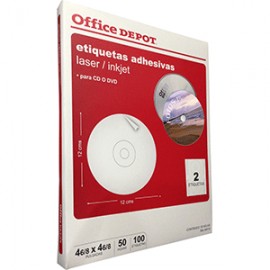 ETIQUETAS LASER INKJET CD OFFICE DEPOR CON 100 PZ - Envío Gratuito