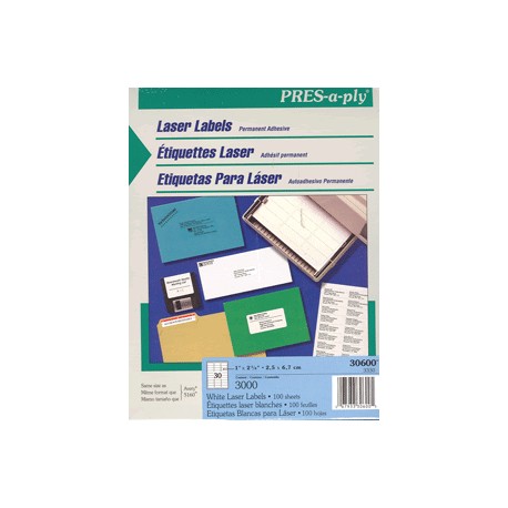 ETIQUETAS LASER PRESS PLY ACERY 1X2 5/8 CON 3000 - Envío Gratuito