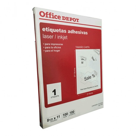 ETIQUETA LASER INKJET CARTA CON 100 PIEZAS