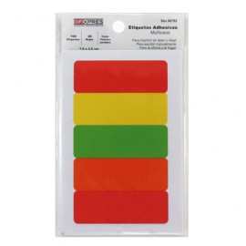 ETIQUETAS ADEHSIVAS RECTANGULARES 2.5CMX7.6CM - Envío Gratuito