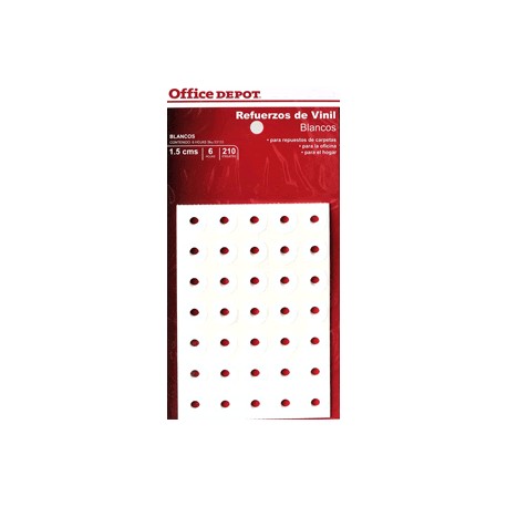 REFUERZOS PARA CARPETA OFFICE DEPOT BLANCO C/210 - Envío Gratuito