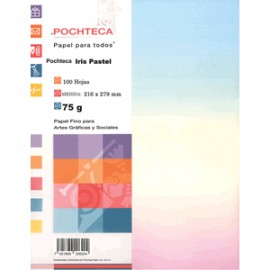 PAPEL IRIS PASTEL CARTA CON 100 POCHTECA - Envío Gratuito