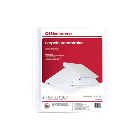 CARPETA OFFICE DEPOT CON 6 PAQUETES - Envío Gratuito