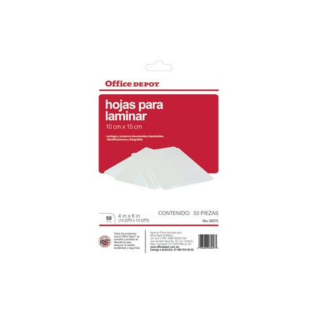 MICAS TERMICAS OFFICE DEPOT 4X6 CON 50 PIEZAS - Envío Gratuito