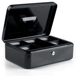 CAJA PARA DINERO OFFICE DEPOT NEGRA METALICA