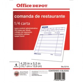 COMANDA RESTAURANTE OFFICE DEPOT - Envío Gratuito