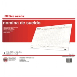 NOMINA SUELDO OFFICE DEPOT 25 HOJAS - Envío Gratuito