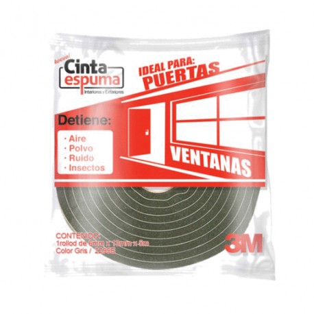 CINTAESPUMA ROLLO 3M 6X13X5MM - Envío Gratuito