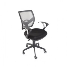 SILLA DE TRABAJO MESH GRIS NEGRO - Envío Gratuito