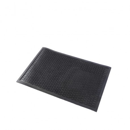 TAPETE DE ENTRADA UNIMAT DE HULE NEGRO - Envío Gratuito