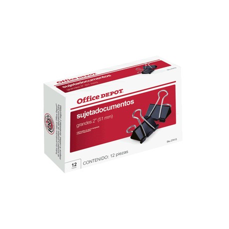 SUJETADOCUMENTOS 2 (51MM) 12 PACK OFFICE DEPOT - Envío Gratuito