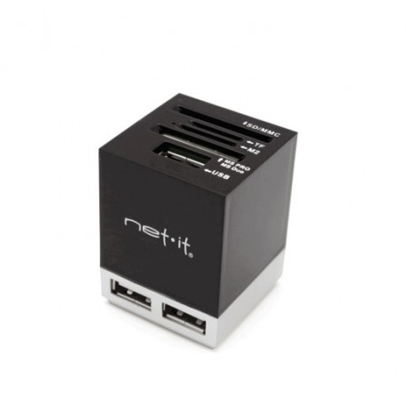 HUB USB 2.0 SPECTRA (3 PUERTOS, LECTOR TARJETAS) - Envío Gratuito