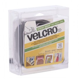 VELCRO STICKY BACK NEGRO ROLLO 19MM X 4M - Envío Gratuito