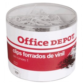 CLIPS BLANCO Y NEGRO 500PZ ESTANDAR OFFICE DEPOT - Envío Gratuito