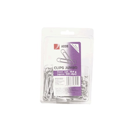 CLIP ACCO JUMBO BLISTER CON 100 PIEZAS - Envío Gratuito