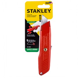 CUCHILLA AUTORETRACTIL STANLEY DE SEGURIDAD ROJA - Envío Gratuito