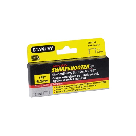 GRAPAS STANLEY PARA TRBAJO PESADO 1/4 CON 1000 - Envío Gratuito