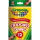 CRAYONES JUMBO CRAYOLA COLORES SURTIDOS C/12 - Envío Gratuito