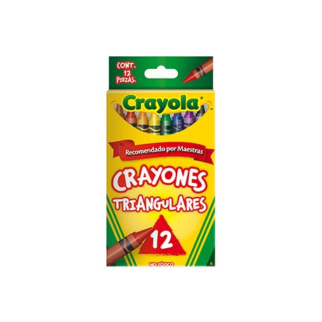 CRAYONES TRIANGULARES CRAYOLA COLORES SURTIDOS C12 - Envío Gratuito