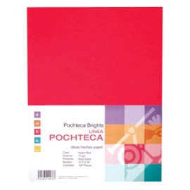 PAPEL BRIGHT RED NEON CARTA CON 100 HOJAS POCHTECA - Envío Gratuito