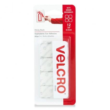 VELCRO CUADROS 22MM COLOR BLANCO - Envío Gratuito