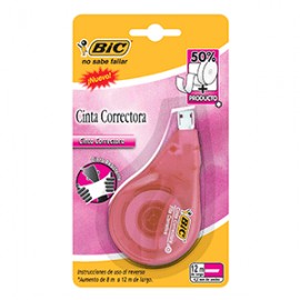 CINTA CORRECTORA BIC ROSA BLISTER C/1 - Envío Gratuito