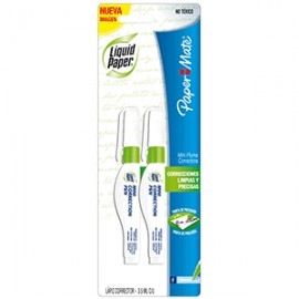 PLUMA CORRECTORA LIQUID PAPER MINI BLISTER C/2 - Envío Gratuito